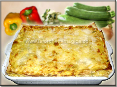 Lasagne con ricotta verdure e zafferano