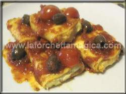 laforchettamagica.com - Paccheri ripieni di baccal al sugo di olive